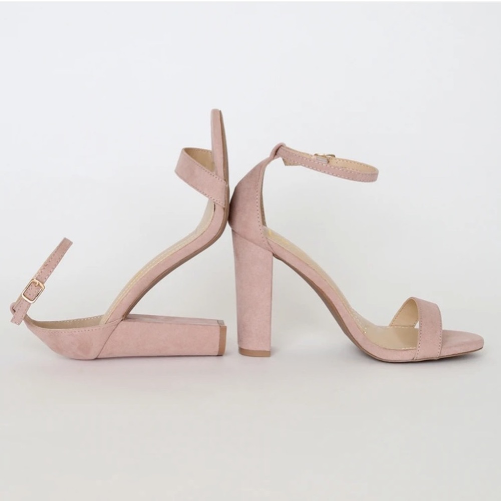 A New Day Blush Pink Block Heels